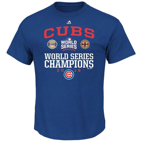 Youth Chicago Cubs Majestic 2016 World Series Champions Headline News T-Shirt - Royal