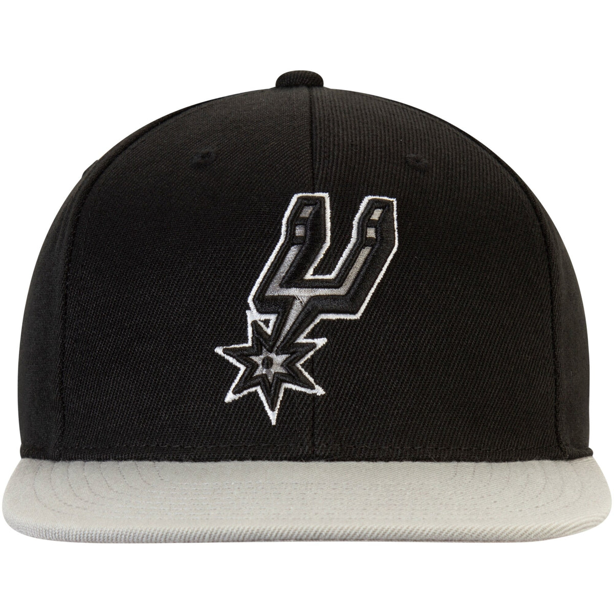 Men's Mitchell & Ness San Antonio Spurs Core 2 Tone Black/Gray Adjustable Snapback Hat