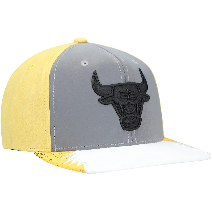 Men's Chicago Bulls Mitchell & Ness Gray/Yellow Day 5 Snapback Hat