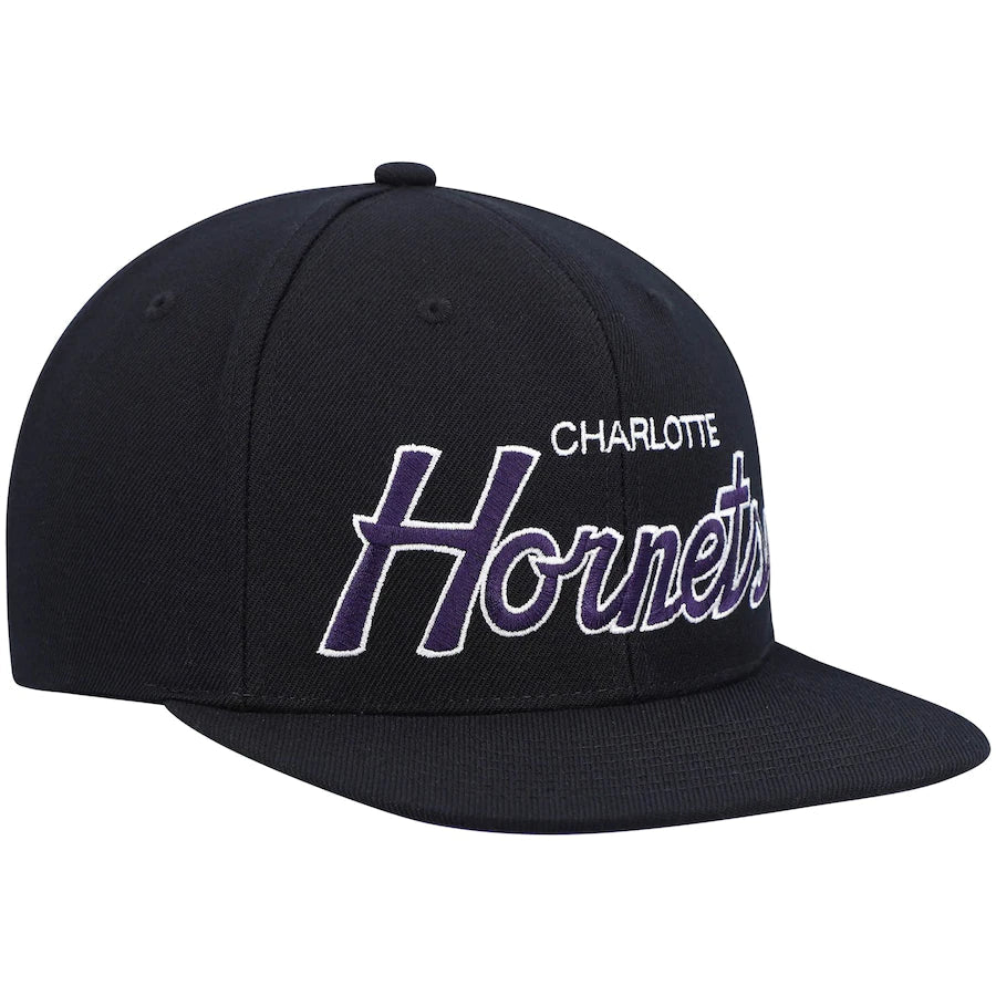 Charlotte Hornets Team Script 2.0 Mitchell & Ness Snapback Hat