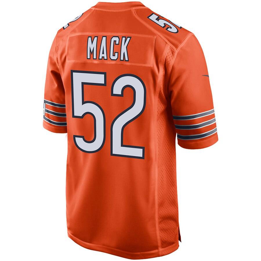Men's Chicago Bears Khalil Mack Nike Orange 100th Season Game Jersey