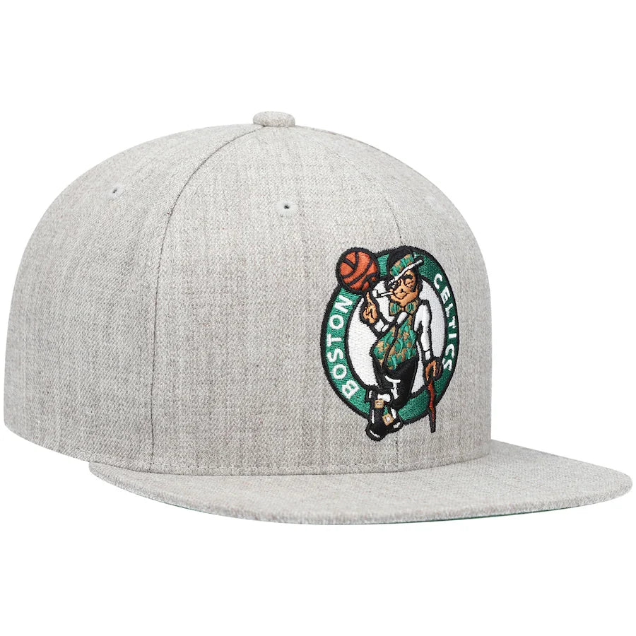 Boston Celtics Team Gray Heathered 2.0 Mitchell & Ness Snapback Hat