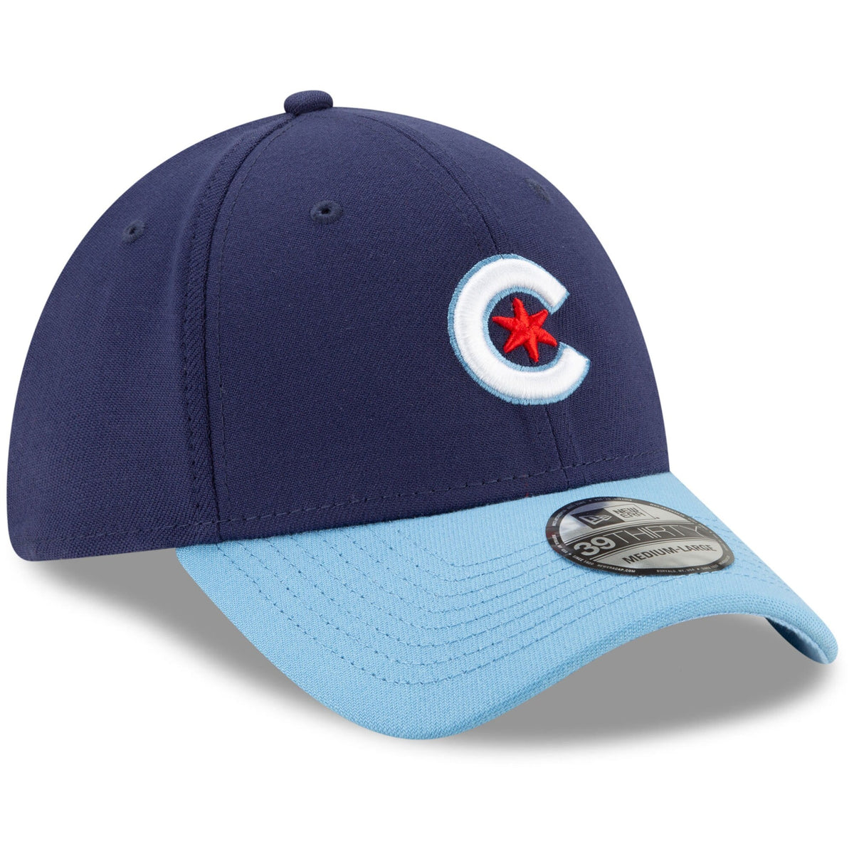 Men's Chicago Cubs New Era Navy/Light Blue City Connect 39THIRTY Flex Hat