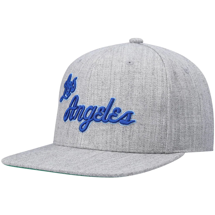 Los Angeles Lakers HWC Gray Heathered 2.0 Mitchell & Ness Snapback Hat