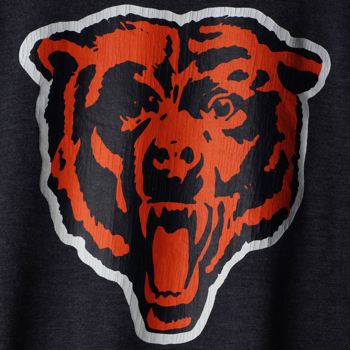 Men's Chicago Bears Nike Navy Fan Gear Crackle Historic Tri-Blend Long Sleeve T-Shirt