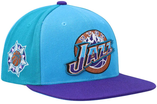 Utah Jazz NBA On The Block Mitchell & Ness Snapback Hat