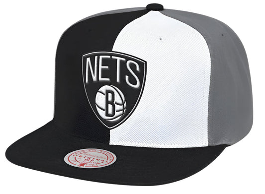 Men's Brooklyn Nets Mitchell & Ness NBA Pinwheel Snapback Hat
