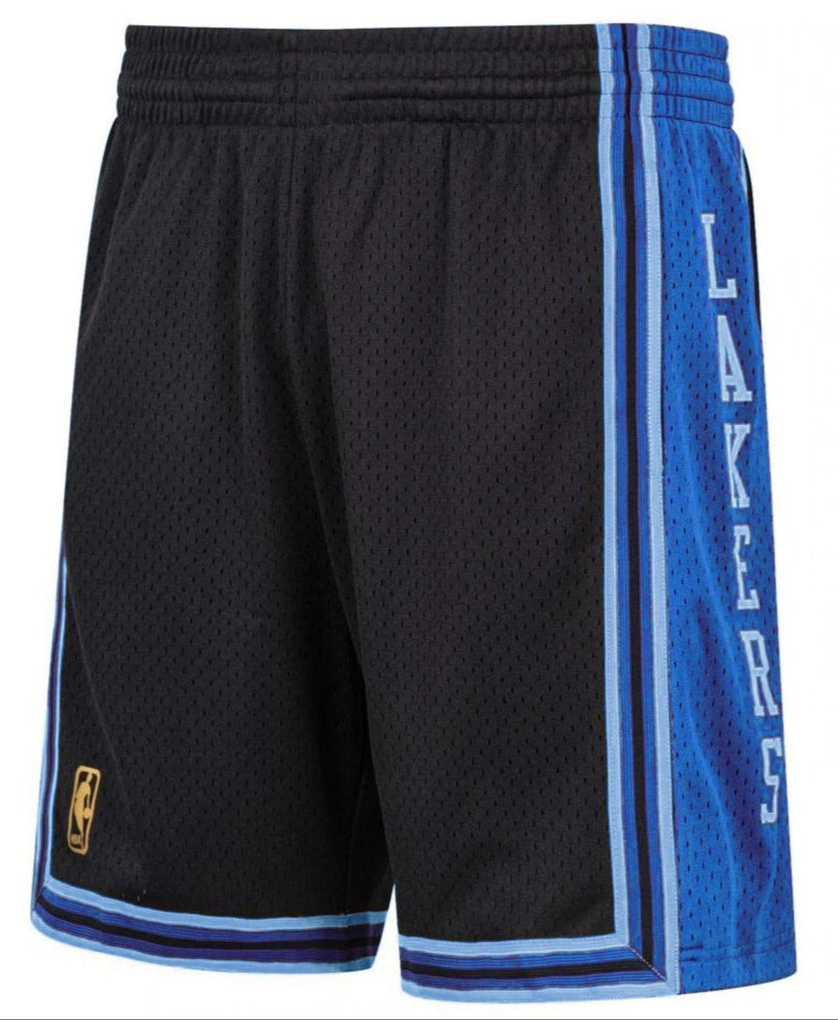 Men's Los Angeles Lakers 1996 Mitchell & Ness Black Hardwood Classic Reload Swingman Shorts