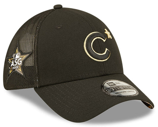 Chicago Cubs New Era 2022 All Star Game Black/Gold 39THIRTY Flex Fit Hat