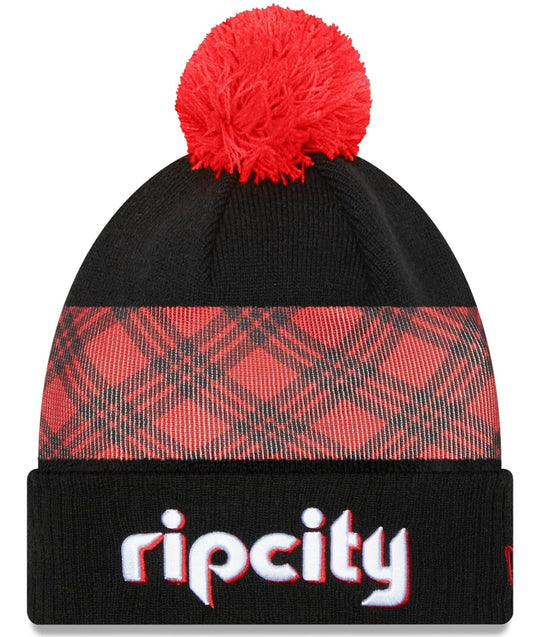 Portland Trail Blazers '21 NBA City Edition New Era Black Cuffed Knit Hat