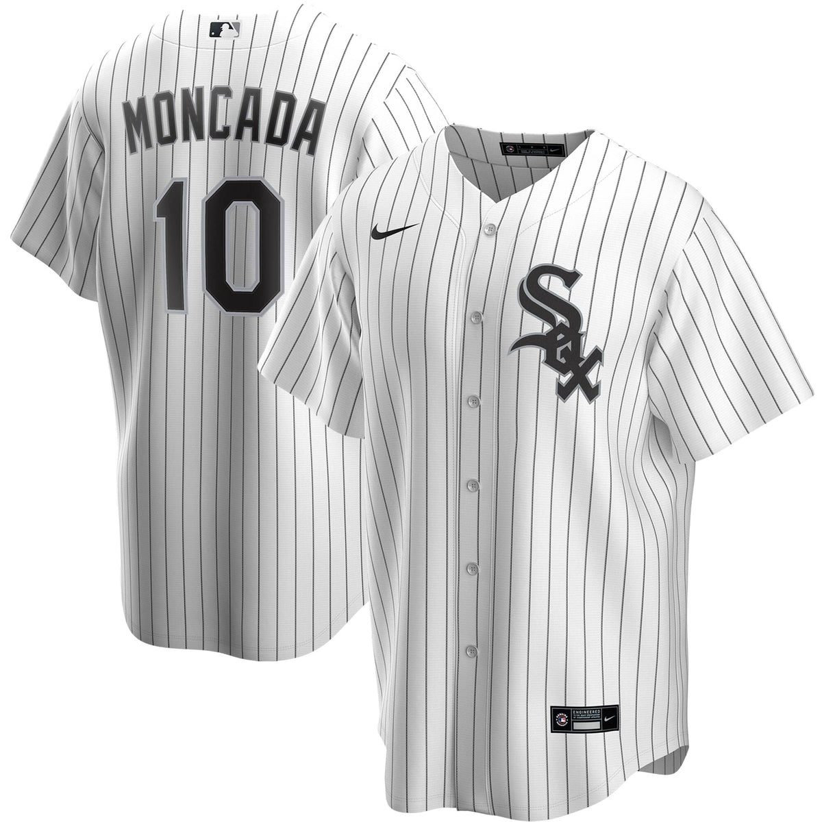 NIKE Men's Yoan Moncada Chicago White Sox White Home Replica Jersey
