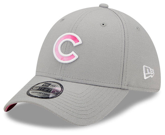 Men's Chicago Cubs New Era Gray/Pink 2022 Mother's Day 39THIRTY Flex Hat