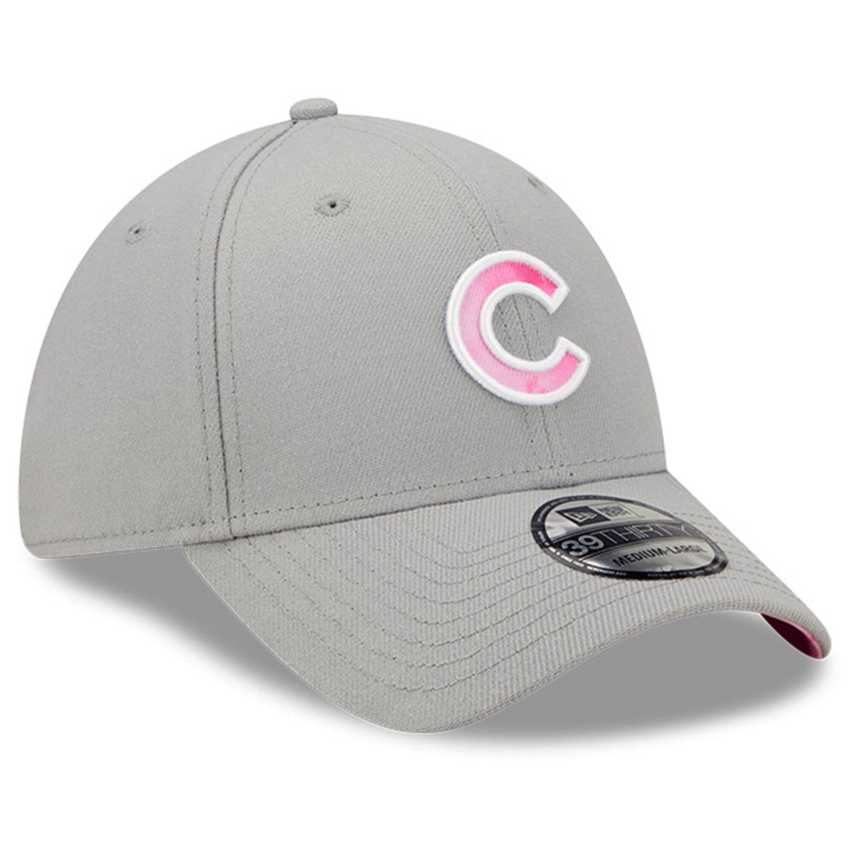Men's Chicago Cubs New Era Gray/Pink 2022 Mother's Day 39THIRTY Flex Hat