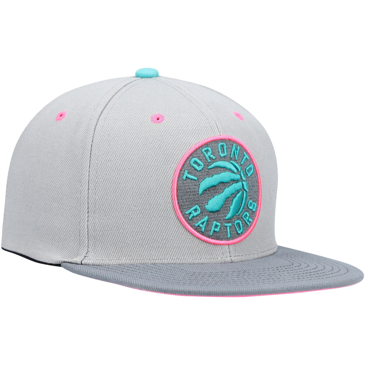 Men's Toronto Raptors Mitchell & Ness Gray Wolf Mags Snapback Hat