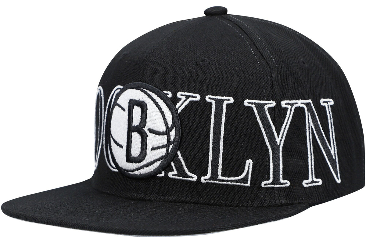 Men's Mitchell & Ness Black Brooklyn Nets Winner Circle Snapback Hat