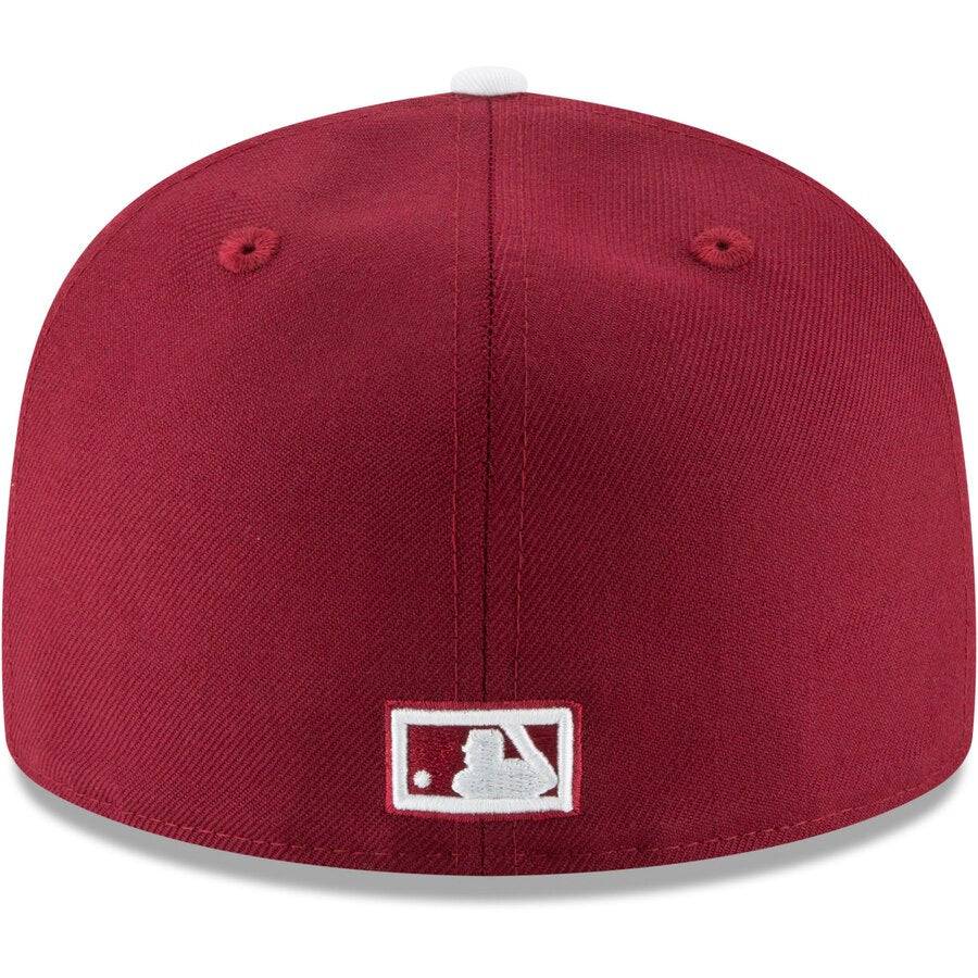 Men's Philadelphia Phillies New Era Maroon Cooperstown Collection Wool 59FIFTY Fitted Hat