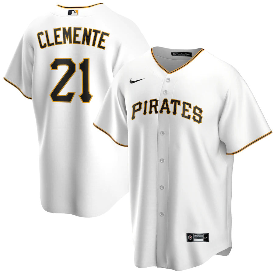 Men's Pittsburgh Pirates Roberto Clemente Nike White Home Replica Jersey