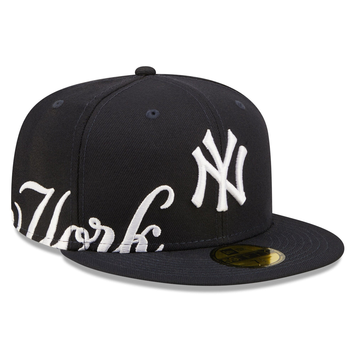 Men's New York Yankees New Era Navy Sidesplit 59FIFTY Fitted Hat